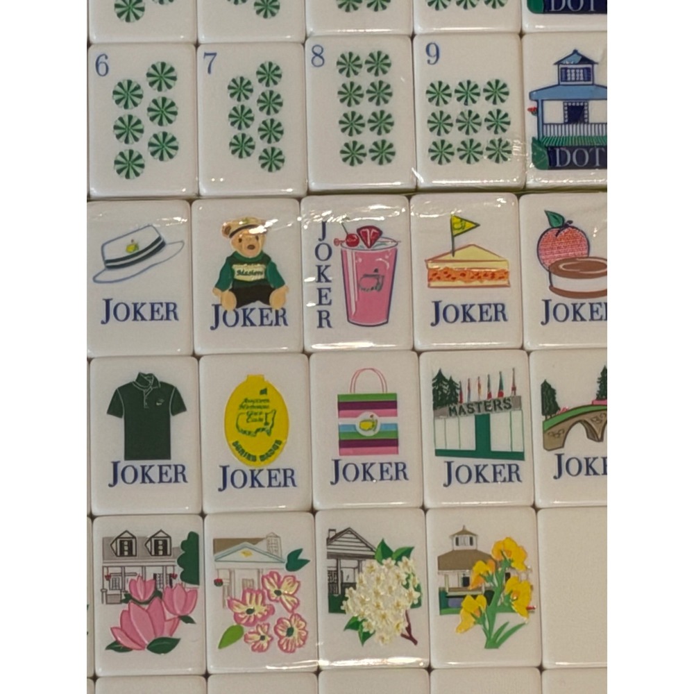 Masters Golf Tournament Themed Mahjong Tile Set Augusta National luxury New 160